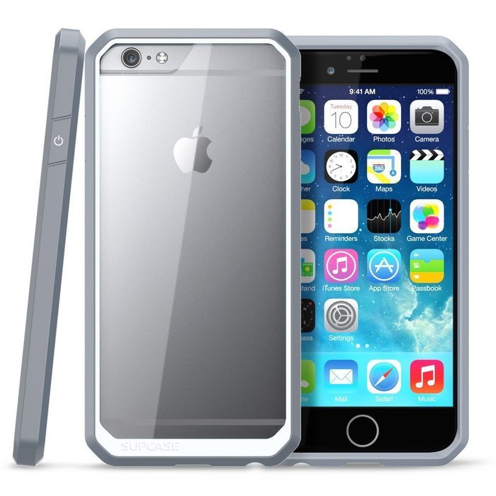 iPhone 6 6S TPU Case,TYoung(TM) 2 in 1 Set Soft TPU Flexible Silicone Frame + Transparent Clear Hard PC Back [... N26