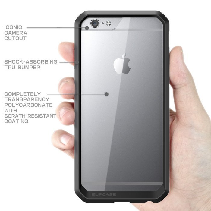 iPhone 6 6S TPU Case,TYoung(TM) 2 in 1 Set Soft TPU Flexible Silicone Frame + Transparent Clear Hard PC Back [... N30