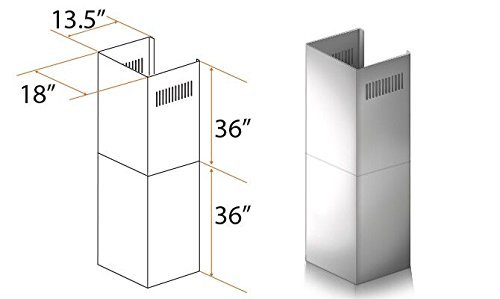 ZLINE 2-36 in. Chimney Extensions for 10 ft. to 12 ft. Ceilings N6