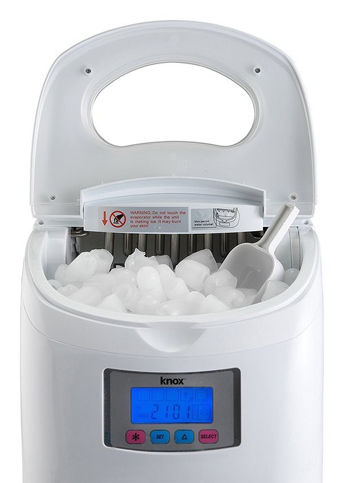 Knox Portable Compact Ice Maker w/LCD Display (Silver) - 2.8-Liter Water Reservoir, 3 Selectable Cube Sizes -... N5