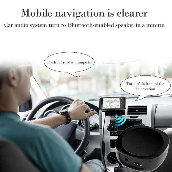 B3501 Wireless Music Bluetooth Stereo Receiver Bluetooth Car Kit Aux 3.5mm Music Adapter Hands-free with Mic for... N6