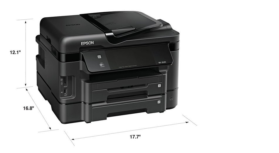 Epson WorkForce WF-3540 Wireless All-in-One Color Inkjet Printer, Copier, Scanner, 2-Sided Duplex, ADF, Fax. Prints... N2