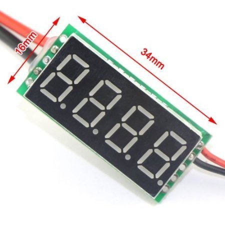 RioRand 0.36" Mini Yellow LED DC 0-10A Current Ammeter Digital Ampere Amp Meter Build-in Shunt N4