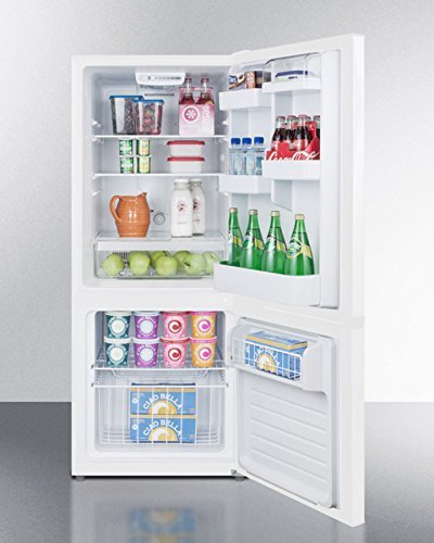 Summit FFBF100W 24" Energy Star Bottom Freezer Refrigerator with 10.2 cu. ft. Capacity Frost-Free Operation Humidity... N4