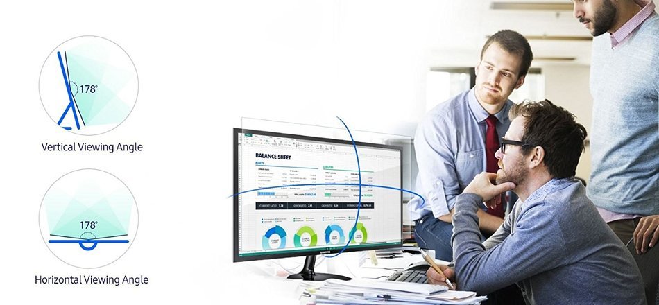 Samsung S27F350 27-Inch LED-Lit Monitor FHD (1920x1080) PLS Panel, Low Blue Light, Flicker...