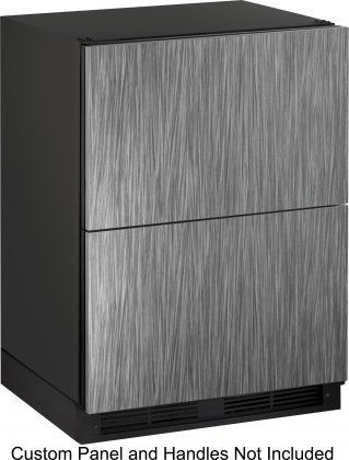 U-Line U1224DWRINT00B 24" 1000 Series Built-In Solid Refrigerator Drawers with 5.4 cu. ft. Total Capacity, in... N2