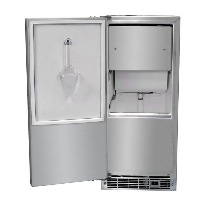 Marvel 30iMT-BS-F-L Indoor Clear Ice Machine, Stainless Door, Left Hinge, 15-Inch, Stainless Steel