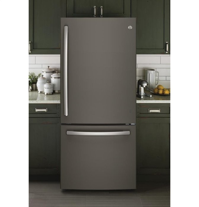 GE Slate Bottom Freezer Refrigerator N2