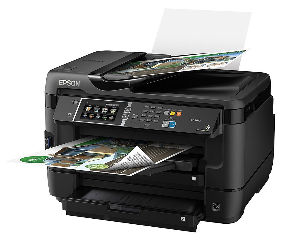 Epson WorkForce WF-7620 Wireless Color All-in-One Inkjet Printer with ...