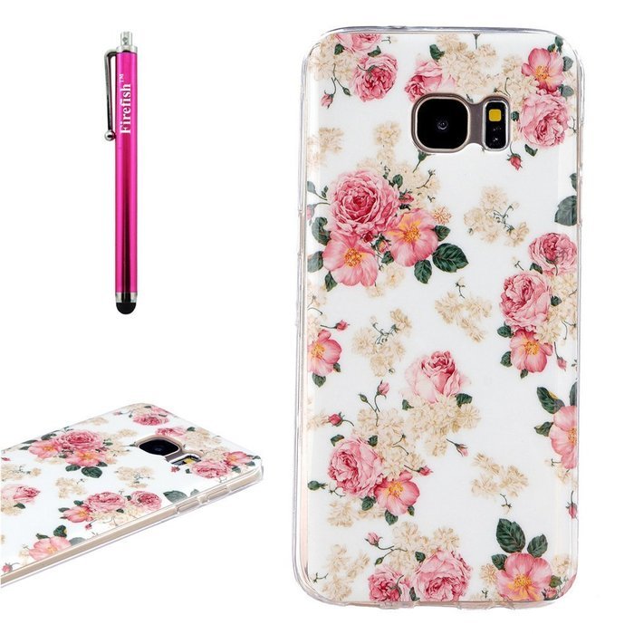 Galaxy S7 Edge Case, Firefish [Fashion Style] [Anti-slip] Ultra Slim Exact Fit Lightweight Flexible TPU Soft Back... N140