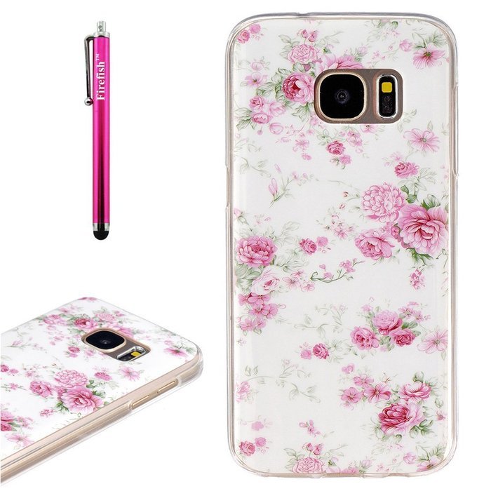 Galaxy S7 Edge Case, Firefish [Fashion Style] [Anti-slip] Ultra Slim Exact Fit Lightweight Flexible TPU Soft Back... N149