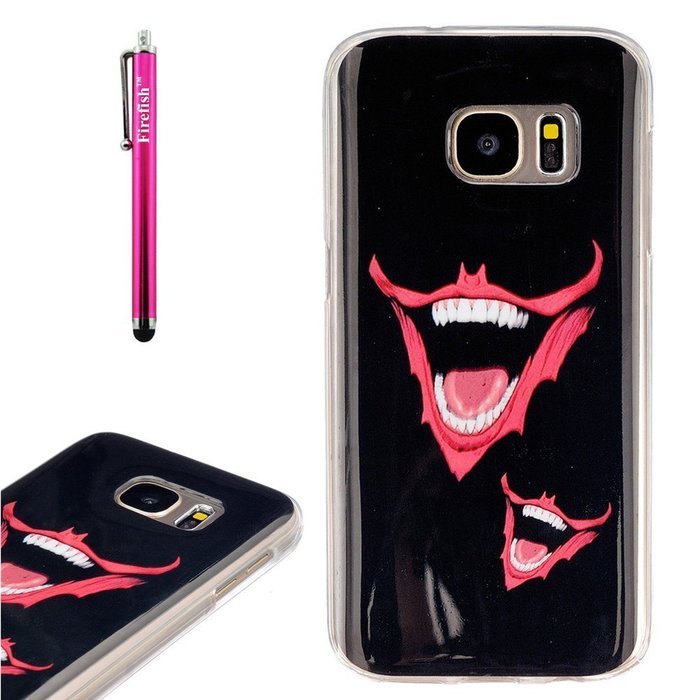 Galaxy S7 Edge Case, Firefish [Fashion Style] [Anti-slip] Ultra Slim Exact Fit Lightweight Flexible TPU Soft Back... N157