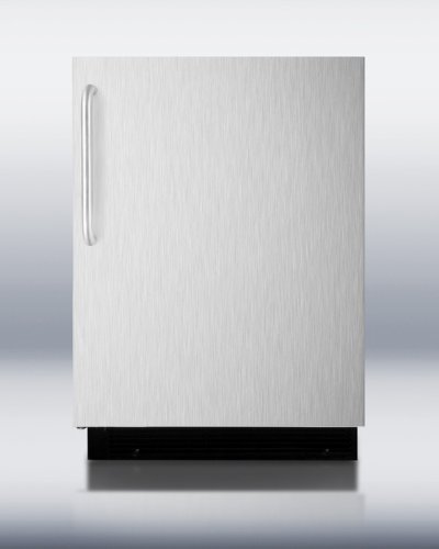 Summit BI605BCSS: 6 cu.ft. built-in undercounter refrigerator-freezer in complete stainless steel finish N2