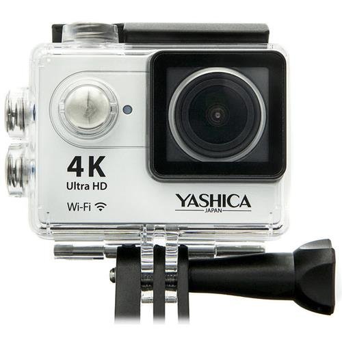 Yashica YAC-401 12MP 4K UHD Action Camera with Wi-Fi, 170 Degree Lens, Silver