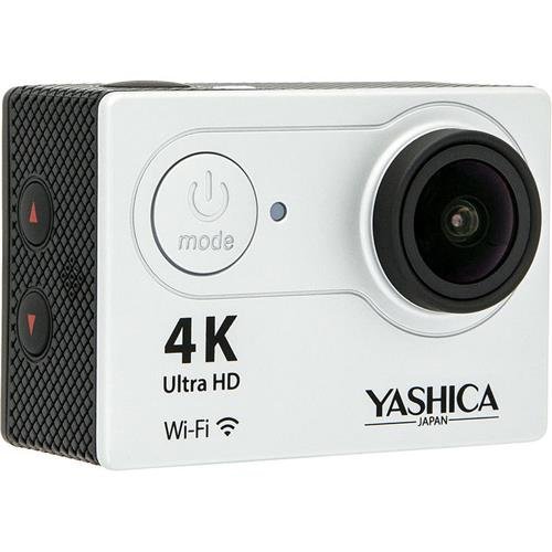 Yashica YAC-401 12MP 4K UHD Action Camera with Wi-Fi, 170 Degree Lens, Silver N2