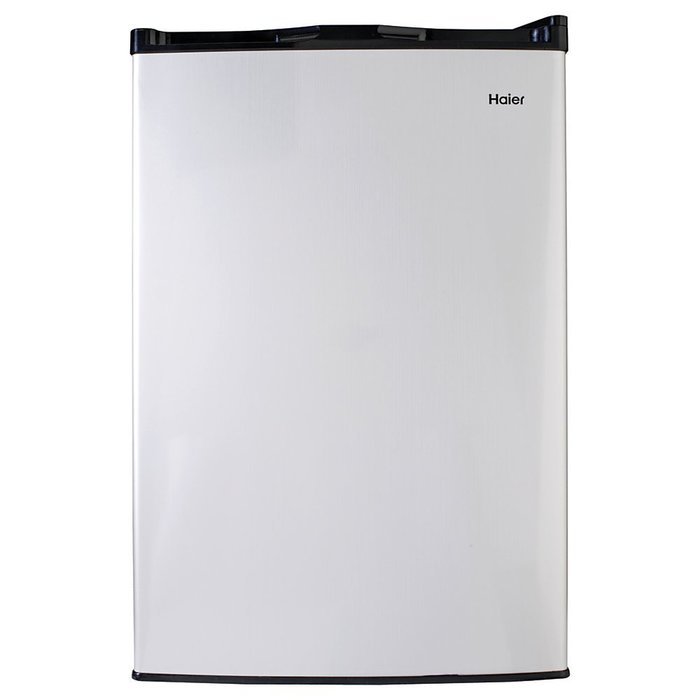 Haier 4.5 Cu Ft Compact Refrigerator, Virtual Stainless Steel/Black N2