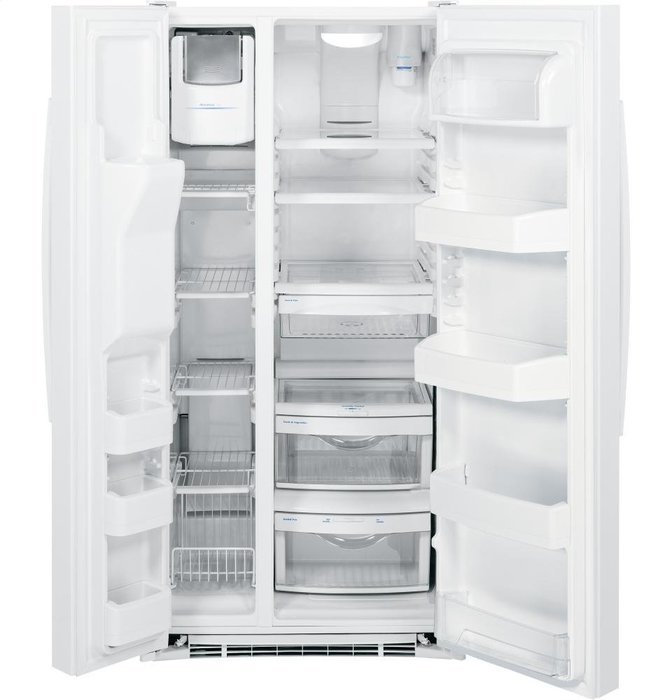 GE GSS23HGHWW 22.5 Cu. Ft. White Side-By-Side Refrigerator N3