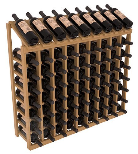 Wine Racks America Ponderosa Pine 9 Column 8 Row Display Top Kit. 13 Stains to Choose From! N13