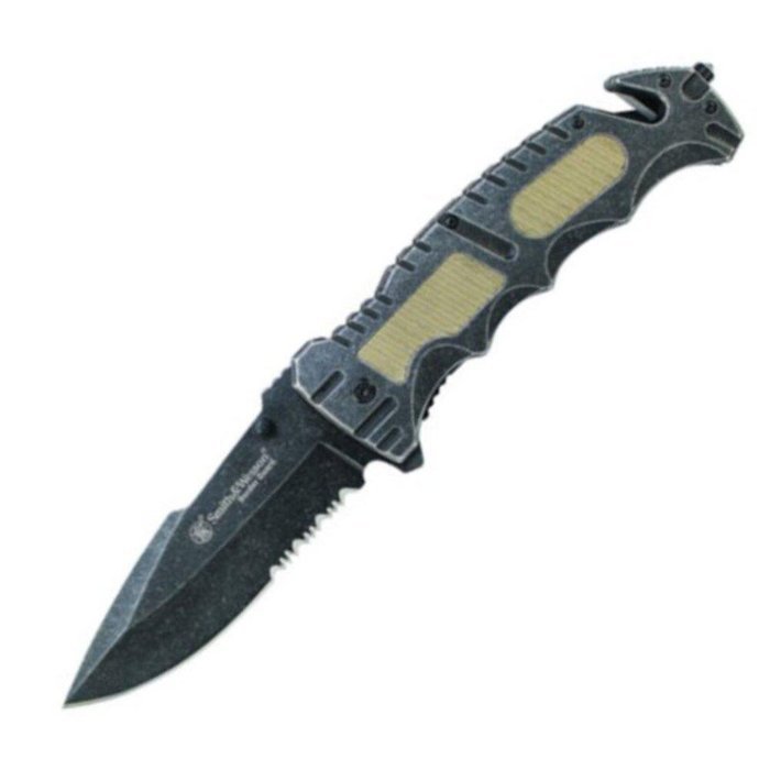 Smith & Wesson Liner Lock Partially Serr consumer electronics N2