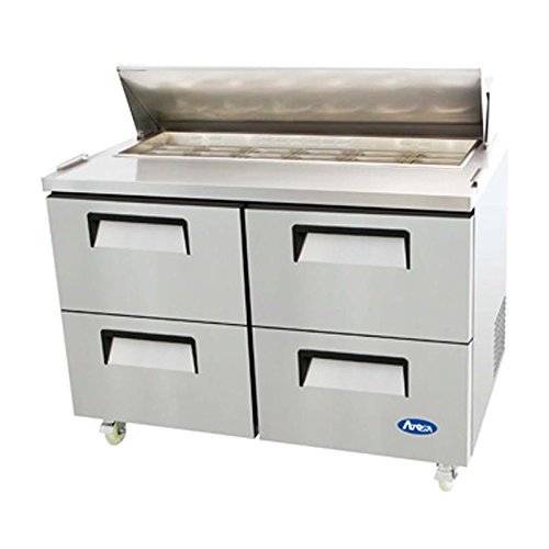 Atosa Usa MSF8311 Stainless Steel Sandwich Prep Table 48" 4 Drawer Refrigerator