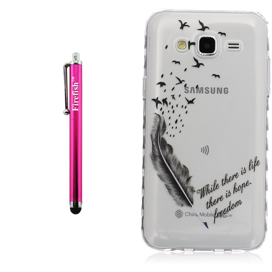 J7 Case, Firefish Colorful Pattern TPU Durable Soft TPU Back [Soft-Flex] [Shock Absorption Technology] Case for... N123