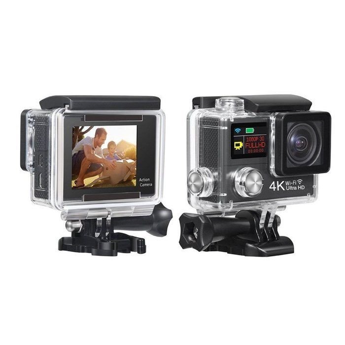 URWise 4K-H3 Sport Camera Wifi Waterproof Ultra HD 4K 2.0 inch LCD Screen Dual 170 Degree Angle View Sport Action... N18