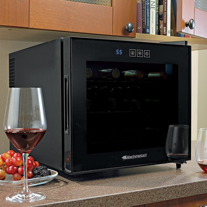 Wine Enthusiast Silent 12 Bottle Touchscreen Wine Refrigerator N3