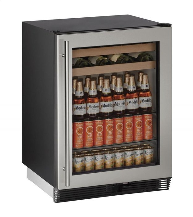 U-Line U1024BEVS00A Built-in Beverage Center, 24", Stainless Steel N3