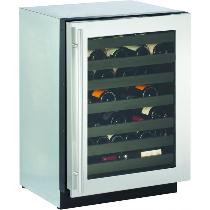 43 Bottle Dual Zone Wine Refrigerator Hinge Location: Left, Finish: Stainless Steel