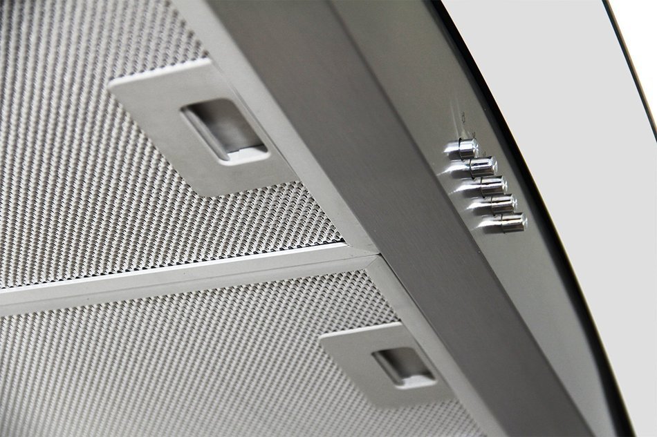 Kissemoji 30" Kitchen Island Vented/ Ductless Stainless Steel Glass Range Hood or Stove Vent with LED Lights N6
