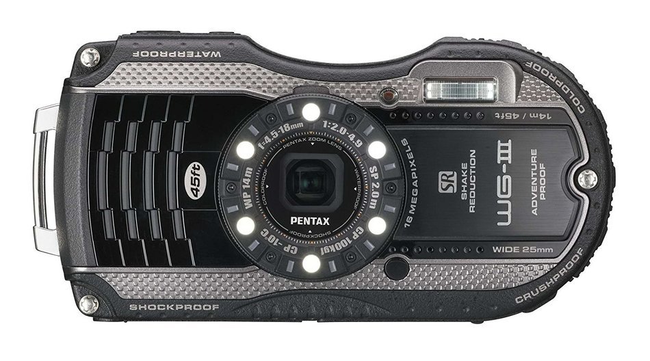 Pentax Optio WG-3 black 16MP Waterproof Digital Camera with 3-Inch LCD Screen (Black) N3