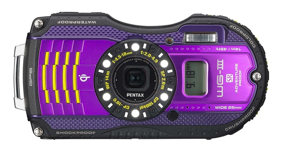Pentax Optio WG-3 black 16MP Waterproof Digital Camera with 3-Inch LCD Screen (Black) N4