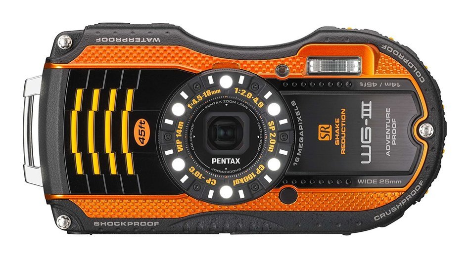 Pentax Optio WG-3 black 16MP Waterproof Digital Camera with 3-Inch LCD Screen (Black) N5
