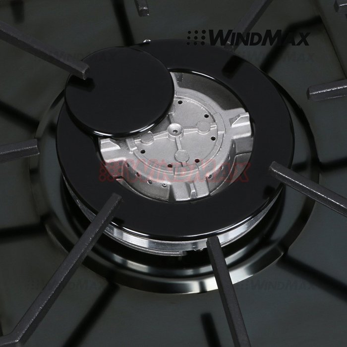 WindMax&reg; 34" Black Titanium Stainless Steel 5 Burner Built-In Stoves Gas Cooktop Cooker N2