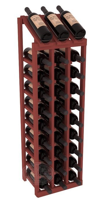 Wine Racks America Ponderosa Pine 3 Column 10 Row Display Top Kit. 13 Stains to Choose From! N13