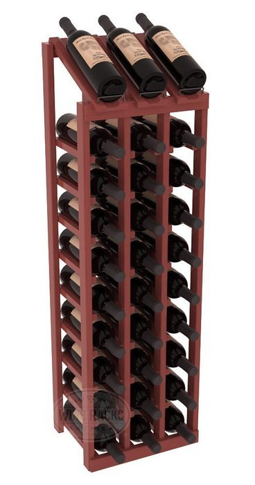 Wine Racks America Ponderosa Pine 3 Column 10 Row Display Top Kit. 13 Stains to Choose From! N14