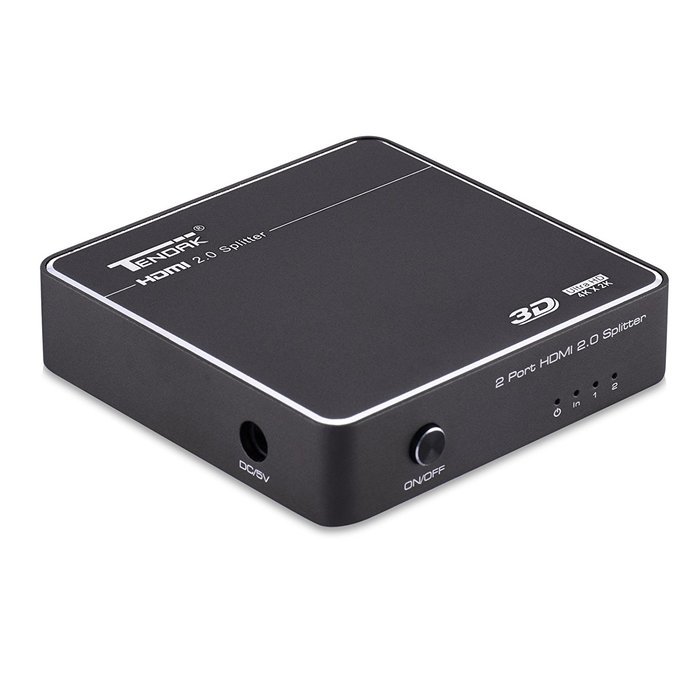 Tendak HDMI Splitter 1 in 2 out HDMI Splitter Amplifier for Dual Display Support Ultra HD 4K x 2K, 3D, Full HD... N10