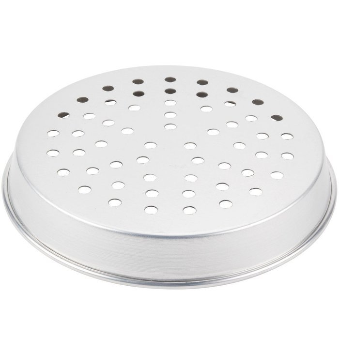 American Metalcraft A90111.5P 11" x 1 1/2" Perforated Standard Weight Aluminum Tapered / Nesting Pizza Pan N2