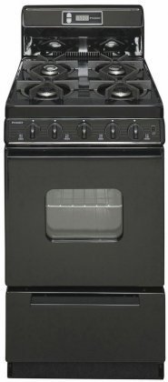 Premier SHK220BP ADA Compliant Black 20" Sealed Gas Range with 2.4 Cu. Ft. Capacity Four Sealed 9 100 BTU Burners...