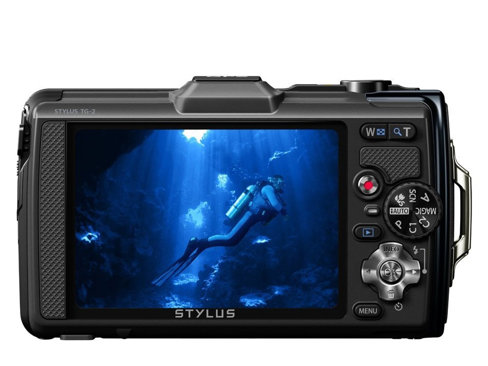 Olympus Stylus TOUGH TG-2 Digital Compact Camera - Black (12MP, 4x Wide Optical Zoom) 3 inch OLED - International... N2