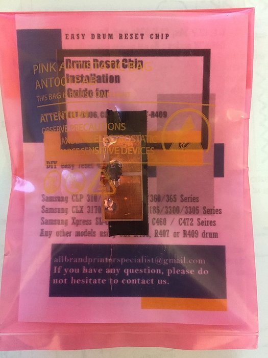 Super Easy Drum Reset Chip for STARTER DRUM on Samsung CLP 360 365 CLX 3300 3305 Printer models (Drum unit number... N3