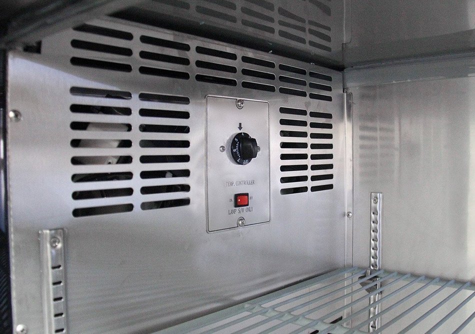 Kegco Commercial Back Bar Cooler Refrigerator with Three Glass Doors N2