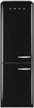FAB32UBLLN | Smeg 50s Retro Style Refrigerator with Automatic Freezer - Black, Left