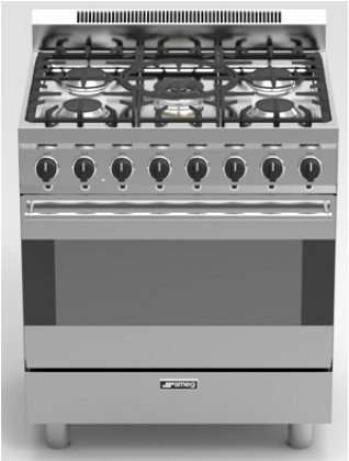 Smeg C30GGXU1 30" Classic Freestanding Gas Range With 5 Sealed Burners 3.55 Cu. Ft Capacity 3 Cooking Modes Gas...