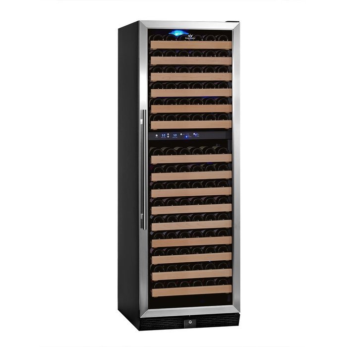 KingsBottle 50 Bottle Dual Zone Wine Cooler, Black N13