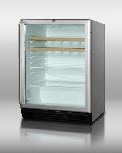 Summit SCR600BLCSSRCADA 24" Commercially Approved & ADA Compliant Beverage Center with 5.5 cu. ft. Capacity Door...