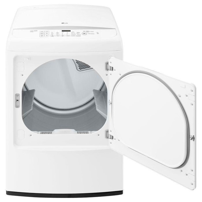 LG DLE1501W 27" Electric Front Load Dryer with 7.3 cu. ft. Capacity, Front Control, 8 Drying in White N4