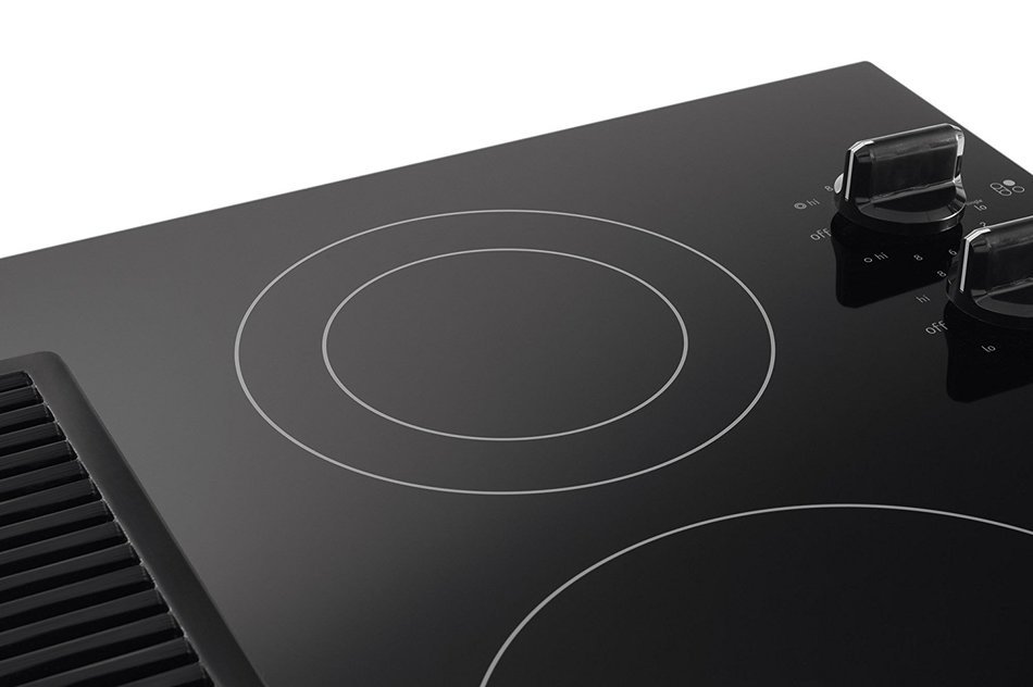 Frigidaire 30" Smoothtop Electric Black Cooktop with Built-In 500 CFM Downdraft Exhaust and Pro-Select&reg; Controls... N2