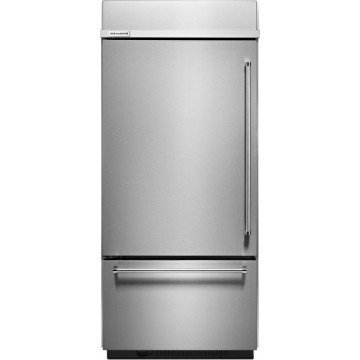 KitchenAid&reg; Built-In Stainless Bottom Mount Refrigerator 20.9 Cu. Ft. 36" Width