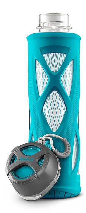 Zulu Atlas Glass Water Bottle with Flip Lid N6